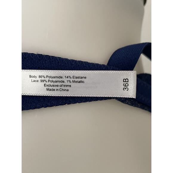 Adore Me Bra Push Up Embroidered Print Intimates Lingerie - Picture 12 of 12